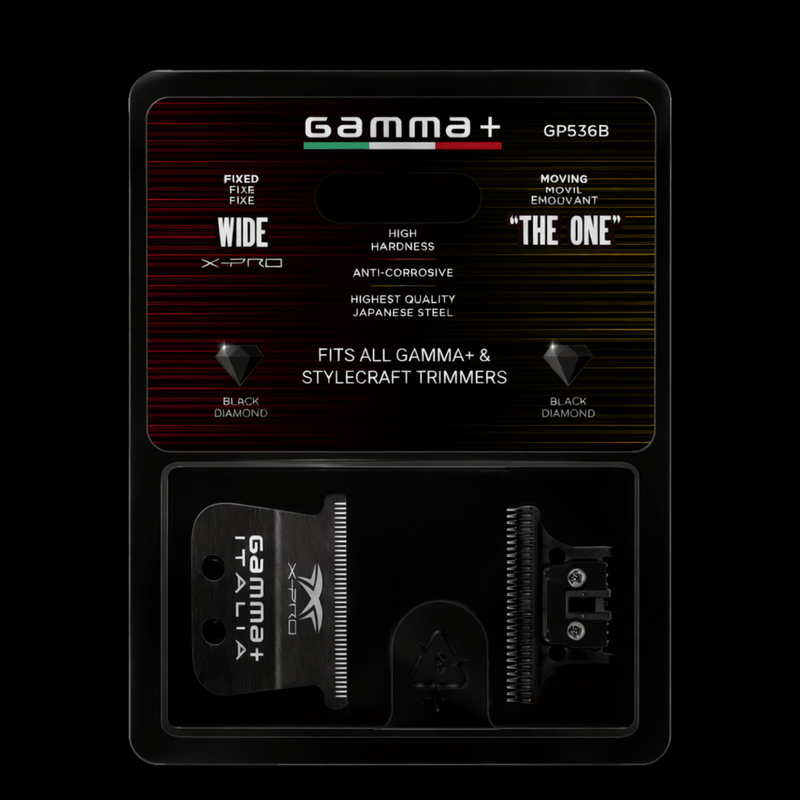 Gamma+ X-Pro Wide The One Replacement Trimmer Blade – packaging