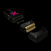 Gamma+ XCEED IN2 Professional Shaver – gold foil head on black background