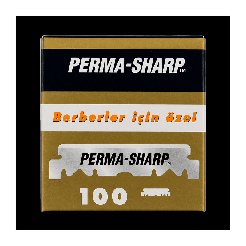 Gillette Perma-Sharp Single Edge Blades – case of 50 barber razor blades