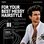 Immortal NYC Chaos Sea Salt Spray for effortless messy hairstyles and added texture