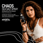 Immortal NYC Chaos Sea Salt Spray – lifestyle display showcasing natural texture and volume