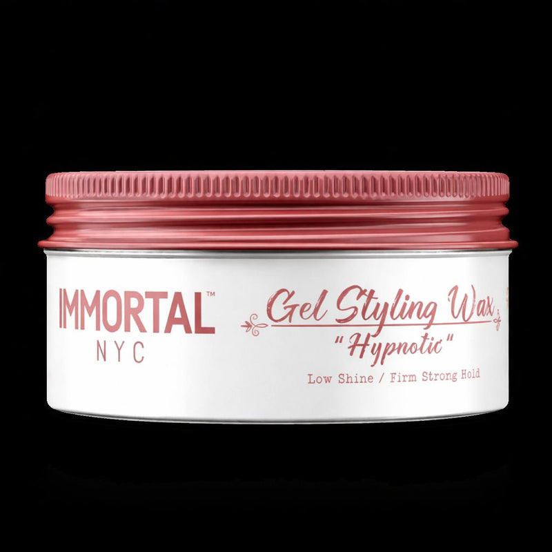 Immortal NYC Hypnotic Gel Wax – closed container, low shine firm strong hold