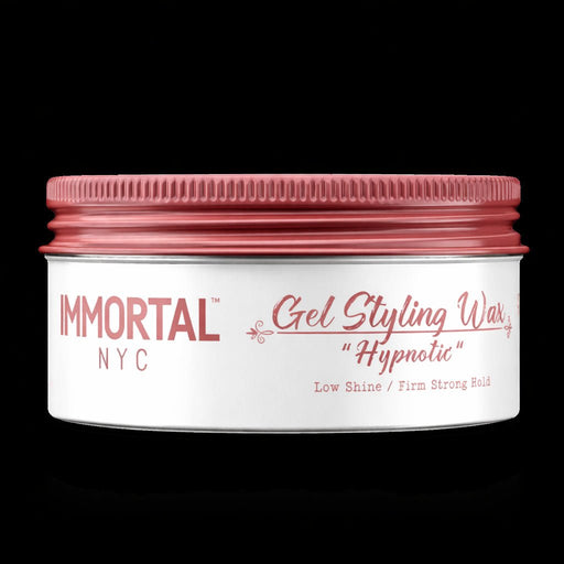 Immortal NYC Hypnotic Gel Wax – closed container, low shine firm strong hold