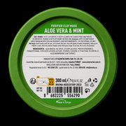 Immortal NYC Infuse Aloe Vera and Mint Purifier Clay Mask – bottom label with product information