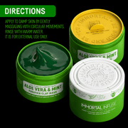 Immortal NYC Infuse Aloe Vera and Mint Purifier Clay Mask – directions and product information