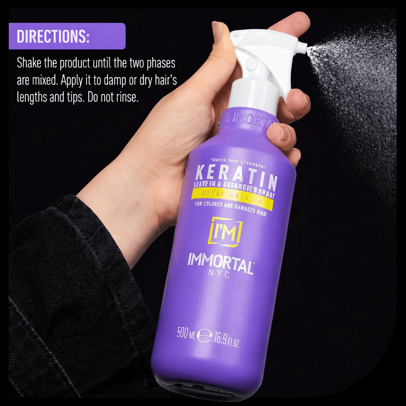 Immortal Leave-In and Detangler Spray Plant Keratin – packaging view