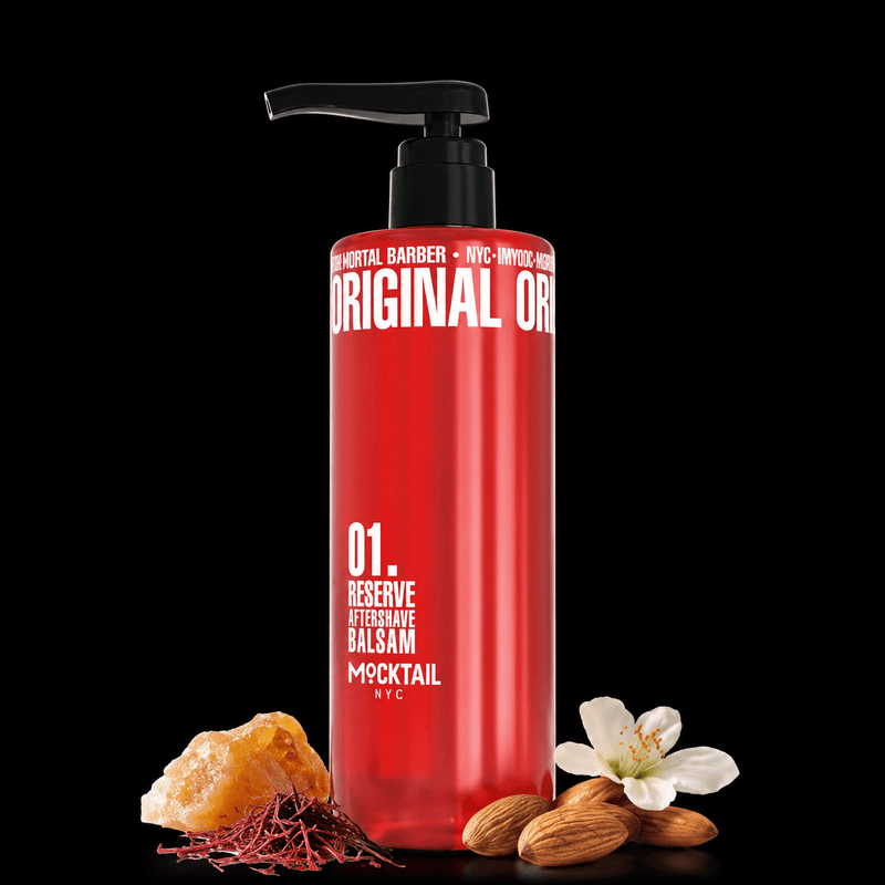 Immortal NYC Aftershave Balm 01 – red bottle with natural botanical elements