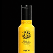 Immortal NYC Beard Oil – yellow bottle, hydration and softness for healthy beard