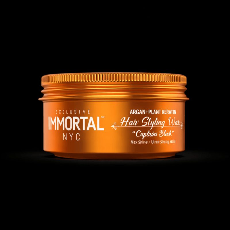 Immortal NYC Captain Black Hair Styling Wax – open jar