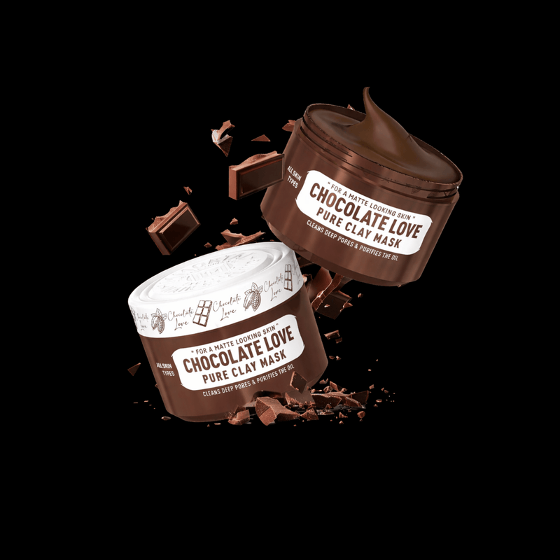 Immortal NYC Chocolate Love Face Mask – open jar showing chocolate mask