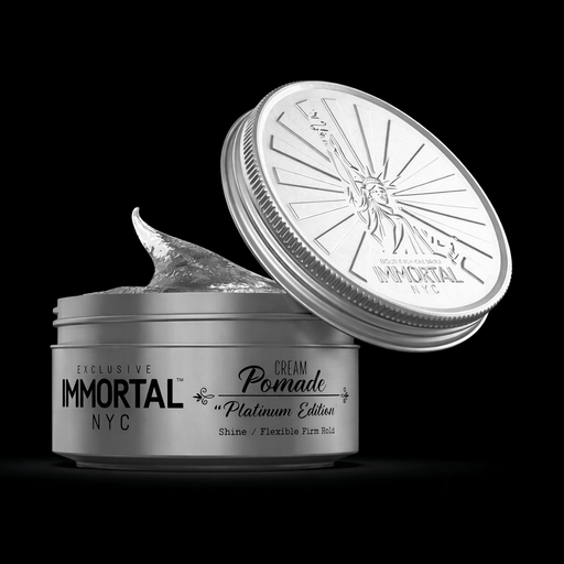 Immortal NYC Cream Pomade Platinum Edition – jar front view