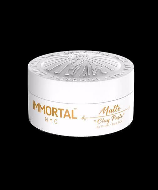 Immortal NYC Matte Clay Paste – hair styling product front view