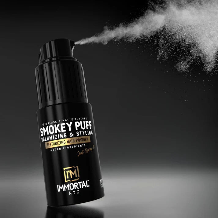 Immortal NYC Smokey Puff hair powder matte finish volumizing texture product spraying 