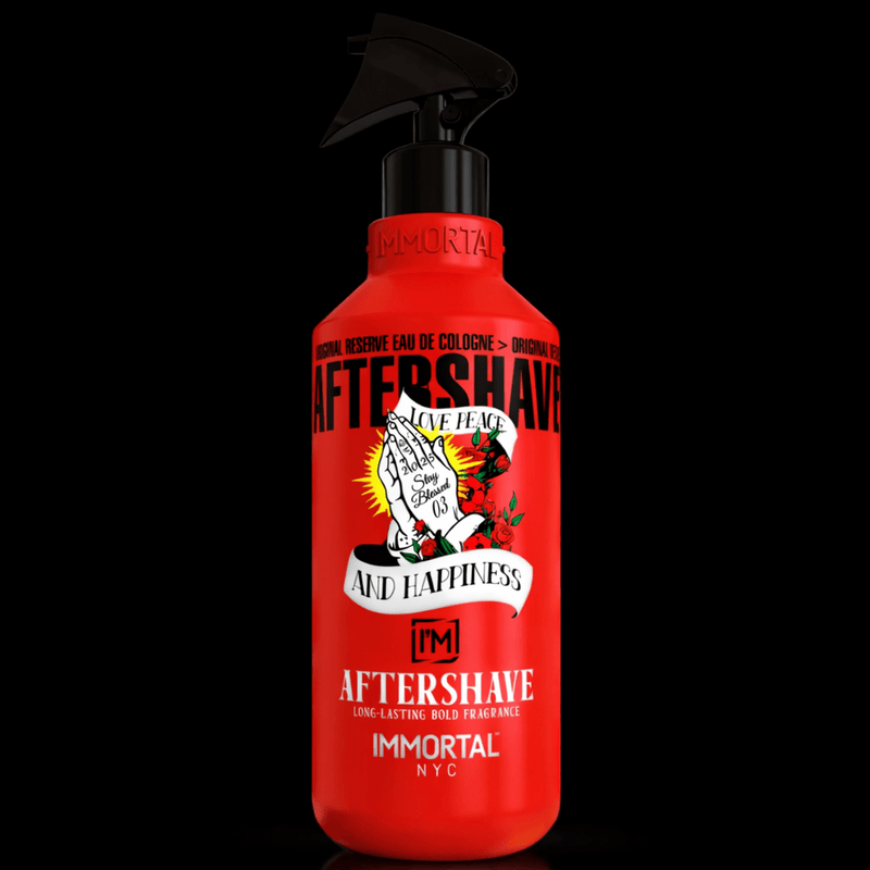 Immortal NYC Stay Blessed Aftershave 500ml – barber shop lifestyle shot