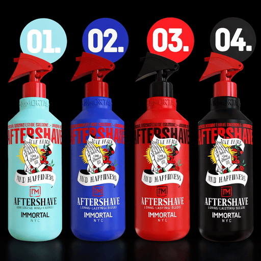Immortal NYC Stay Blessed Aftershave 500ml – product display barber lifestyle