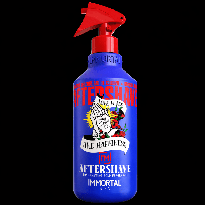 Immortal NYC Stay Blessed Aftershave 500ml – bottle side view
