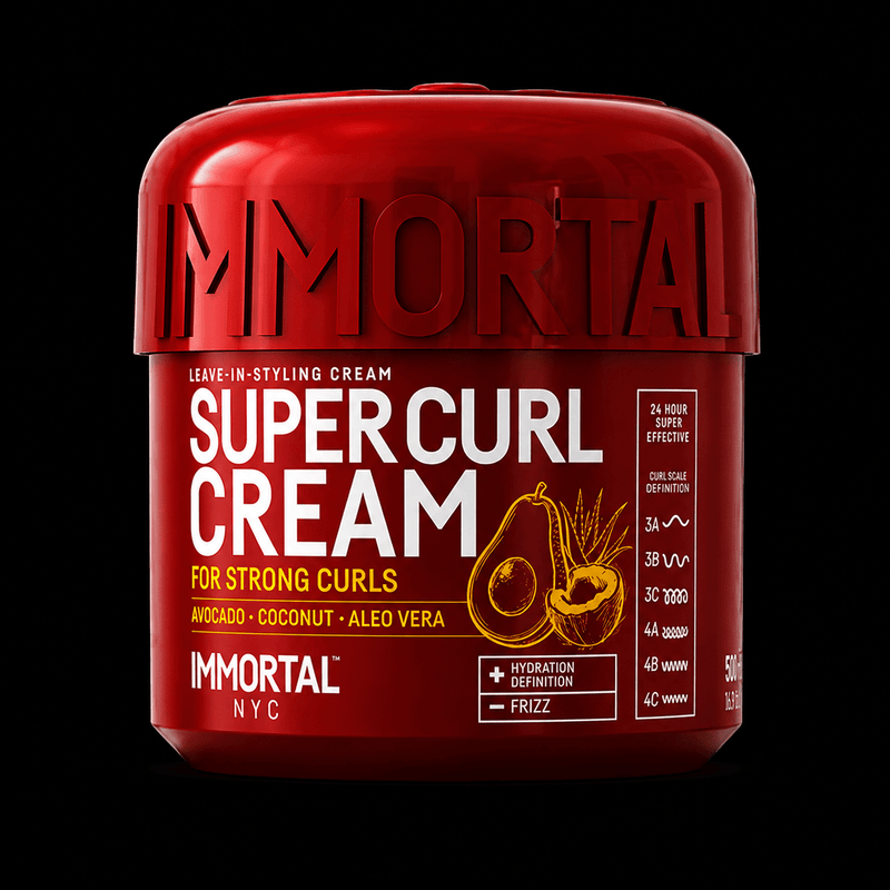 Immortal NYC Super Curl Cream – defining curl cream for natural and wavy hair