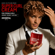 Immortal NYC Super Curl Cream – front view on dark background