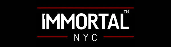 Immortal NYC logo on a black background