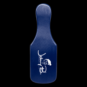 Johnny B Barber Brush Blue – back view with ergonomic handle design