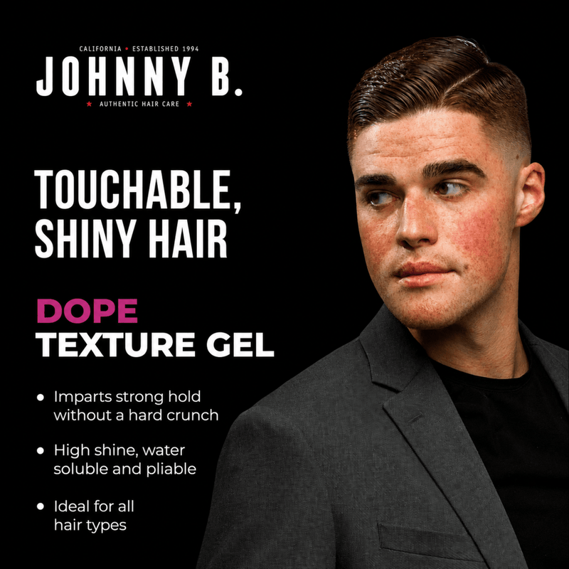 Johnny B Dope Texture Gel – touchable texture and high shine benefits