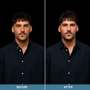 Johnny B Hold Up Hair Powder – before and after styling results