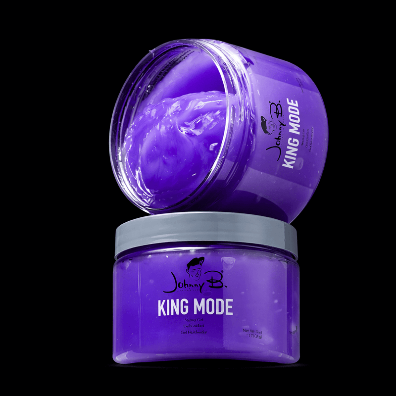 Johnny B King Mode Styling Gel – jars stacked with open gel visible