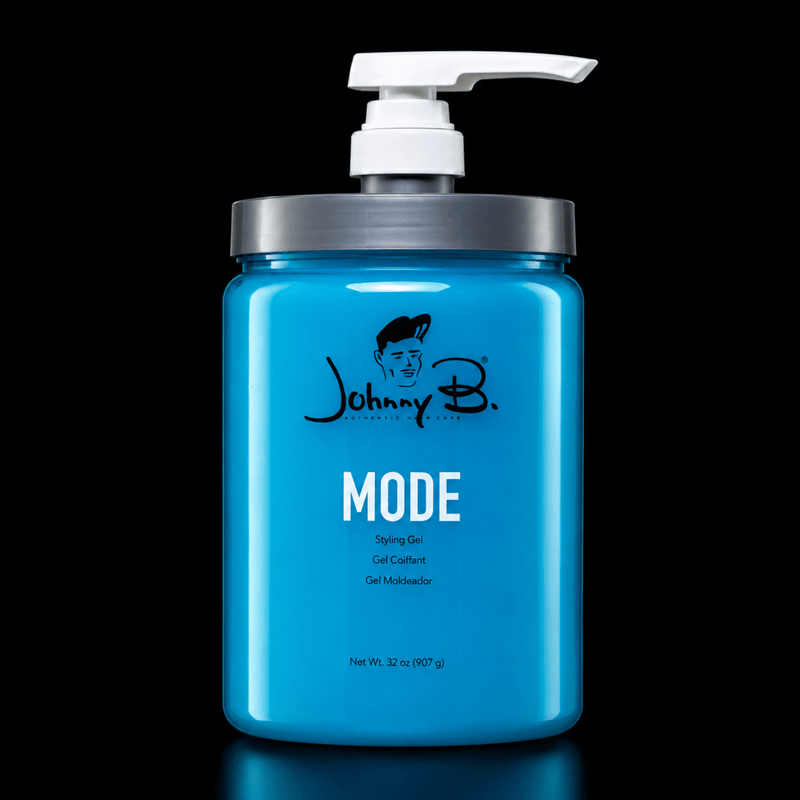 Johnny B Mode Pump Dispenser – installed on Mode Shampoo bottle