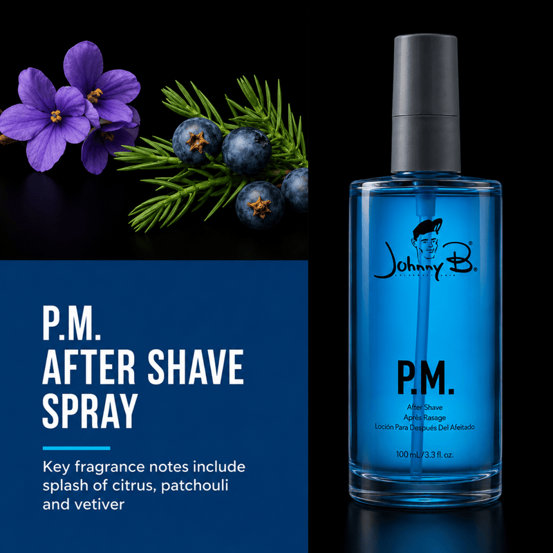 Johnny B P.M. After Shave Spray – key ingredients and fragrance notes