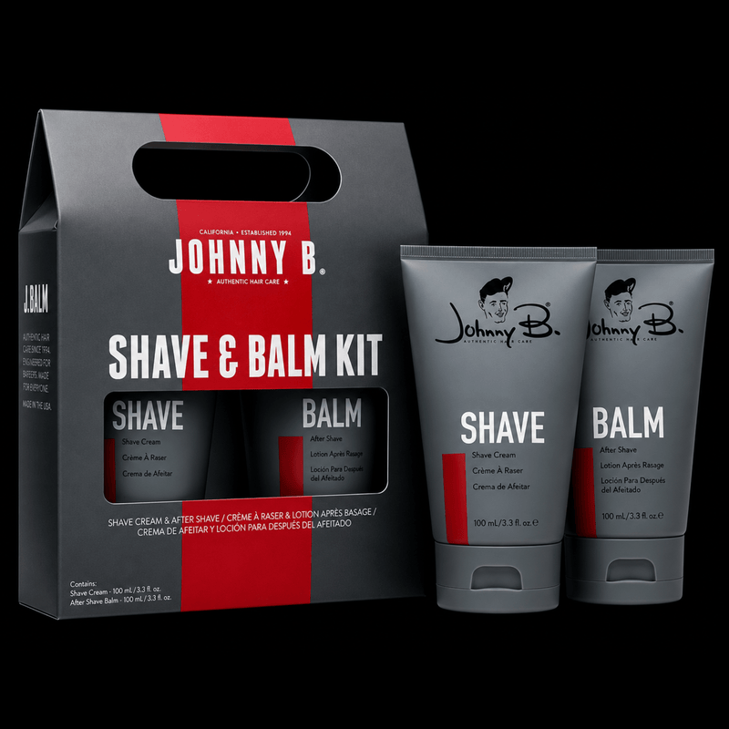 Johnny B Shave and Balm Kit – complete set with shave cream and aftershave balm
