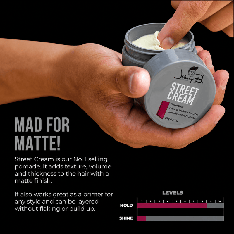 Johnny B Street Cream – matte finish for natural looking styles