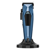 JRL 3000C Blue Cordless Clipper professional fade clipper with charging dock