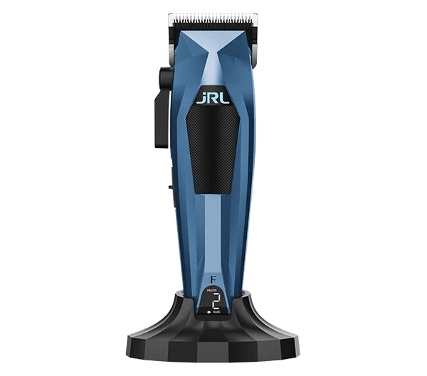 JRL 3000C Blue Cordless Clipper professional fade clipper with charging dock