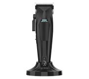 JRL 3000C Compact Cordless Clipper Black with APEX Fade Blade and charging dock