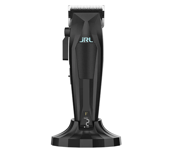 JRL 3000C Compact Cordless Clipper Black with APEX Fade Blade and charging dock