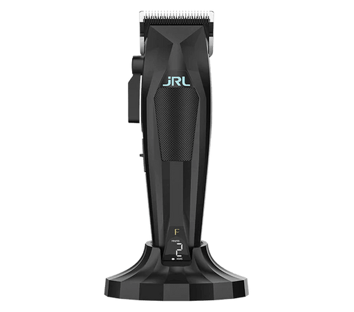 JRL 3000C Compact Cordless Clipper Black with APEX Fade Blade and charging dock