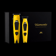 JRL Diamante yellow clipper and trimmer set packaging professional barber clipper kit