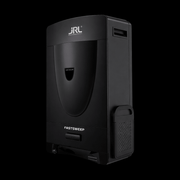 Black vacuum cleaner with 'JRL' and 'FASTSweep' branding on a white background