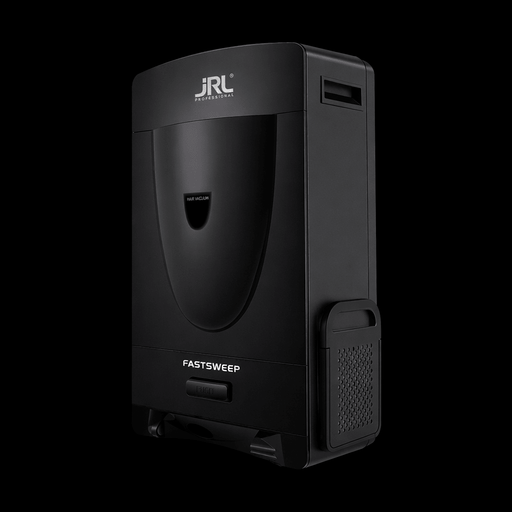 Black vacuum cleaner with 'JRL' and 'FASTSweep' branding on a white background