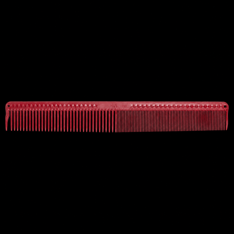 JRL J305 Fine-Tooth Cutting Comb Red – close-up