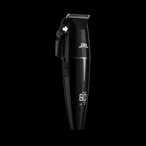 JRL Onyx Black Cordless Clipper – side view, ergonomic design for professional barbers