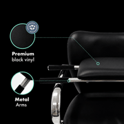 K-Concept Child Seat Booster Bar Model – premium black vinyl with durable metal arms