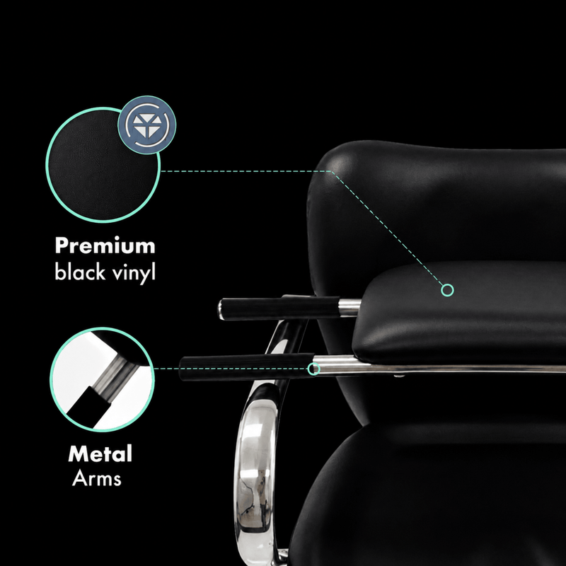 K-Concept Child Seat Booster Bar Model – premium black vinyl with durable metal arms