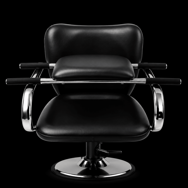 K-Concept Child Seat Booster Bar Model – installed on a professional barber chair