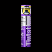 Purple can of Tintation hair color spray on a black background
