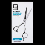 L3VEL3 Professional Hair Cutting Shears 440C - retail packaging front panel showing 6.5 inch premium high-carbon 440C steel cutting shears