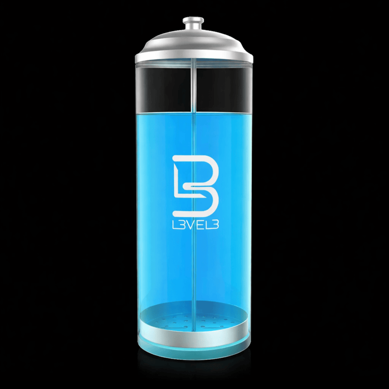 L3VEL3 Acrylic Disinfecting Jar professional sanitizing container front view
