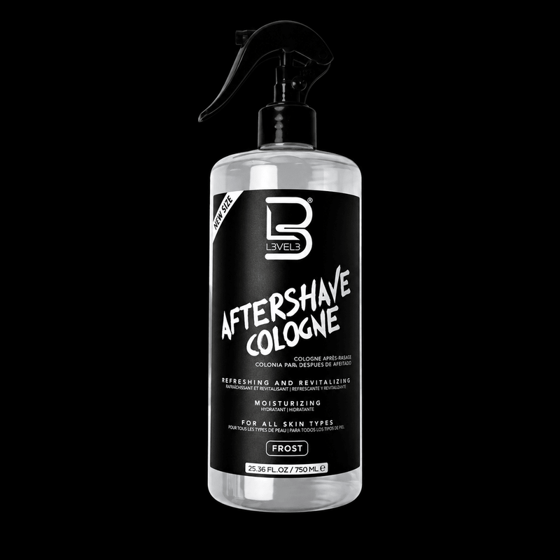 L3VEL3 Aftershave Cologne Frost 750ml barber aftershave spray moisturizing cooling formula for post shave care