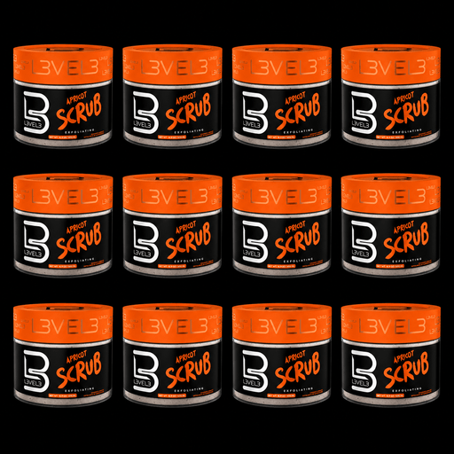 L3VEL3 Exfoliating Apricot Facial Scrub, wholesale case of 12