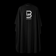 L3VEL3 Barber Cape with Rubber Neck Black Professional Hair Cutting Cape
